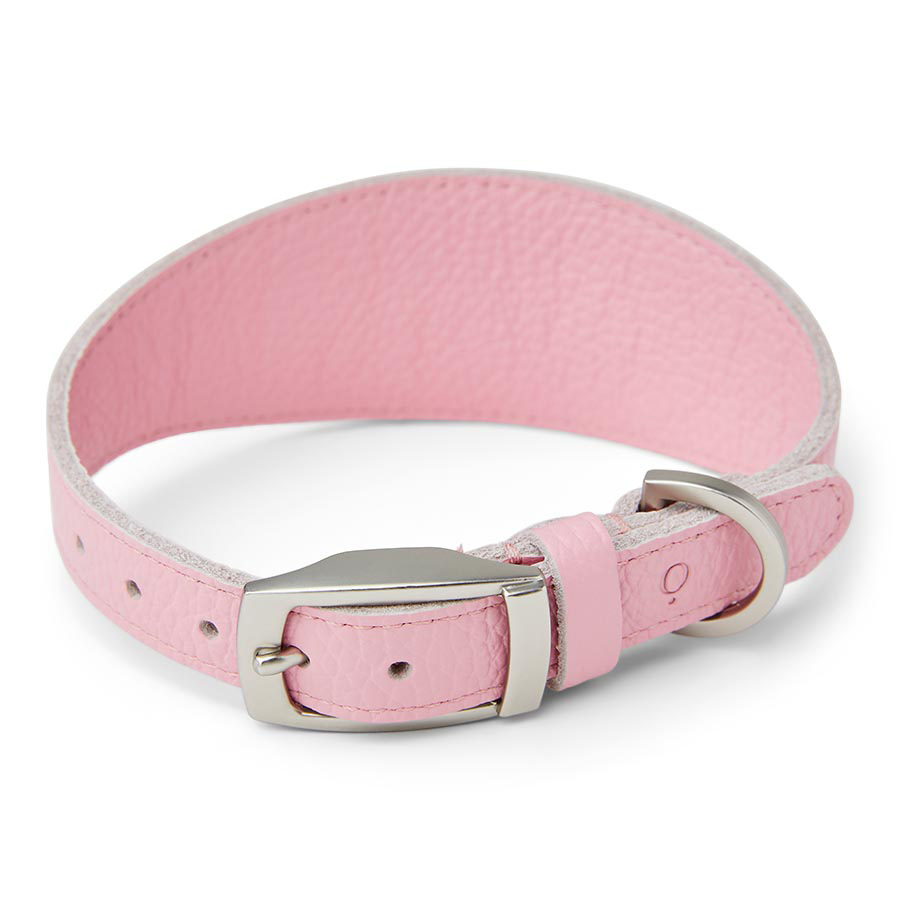 Noble Handcrafted Wide Dog Collar Pink Pets