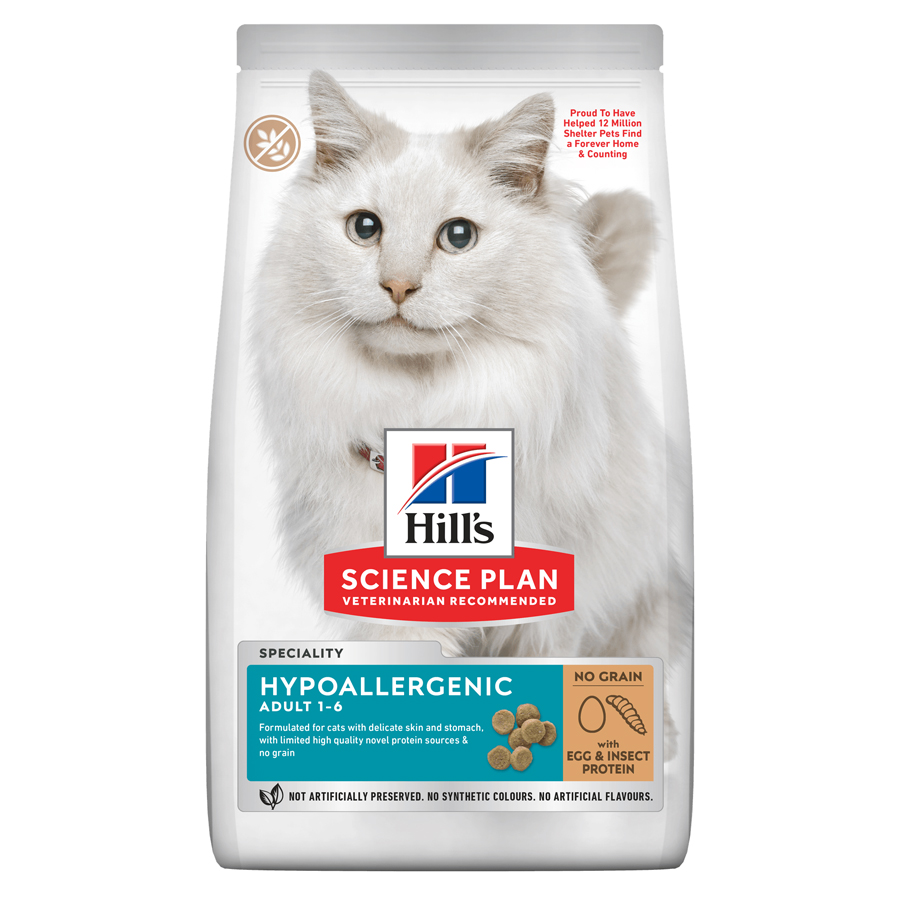 Hill's Science Plan Hypoallergenic Dry Adult Cat Food Insect & Egg Protein