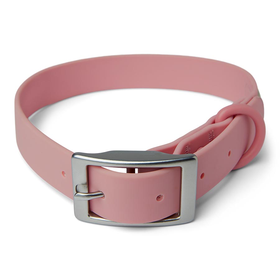 Noble Durable Waterproof Dog Collar Pink Small