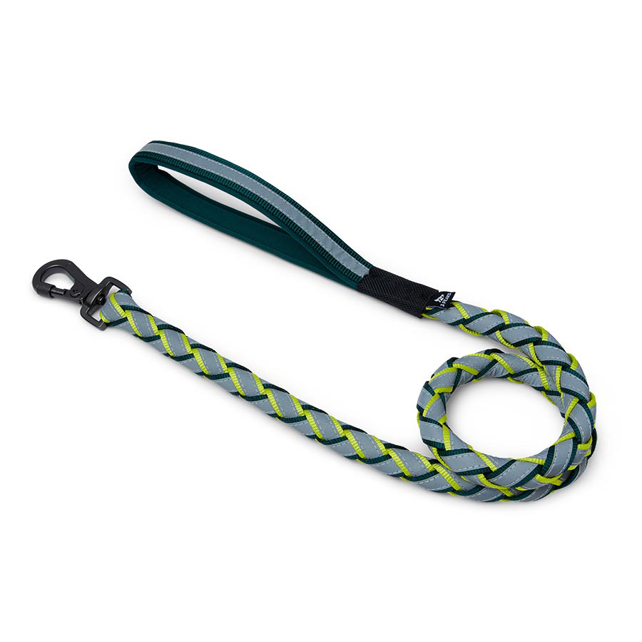 3 Peaks Braided Dog Lead Large Green Pets