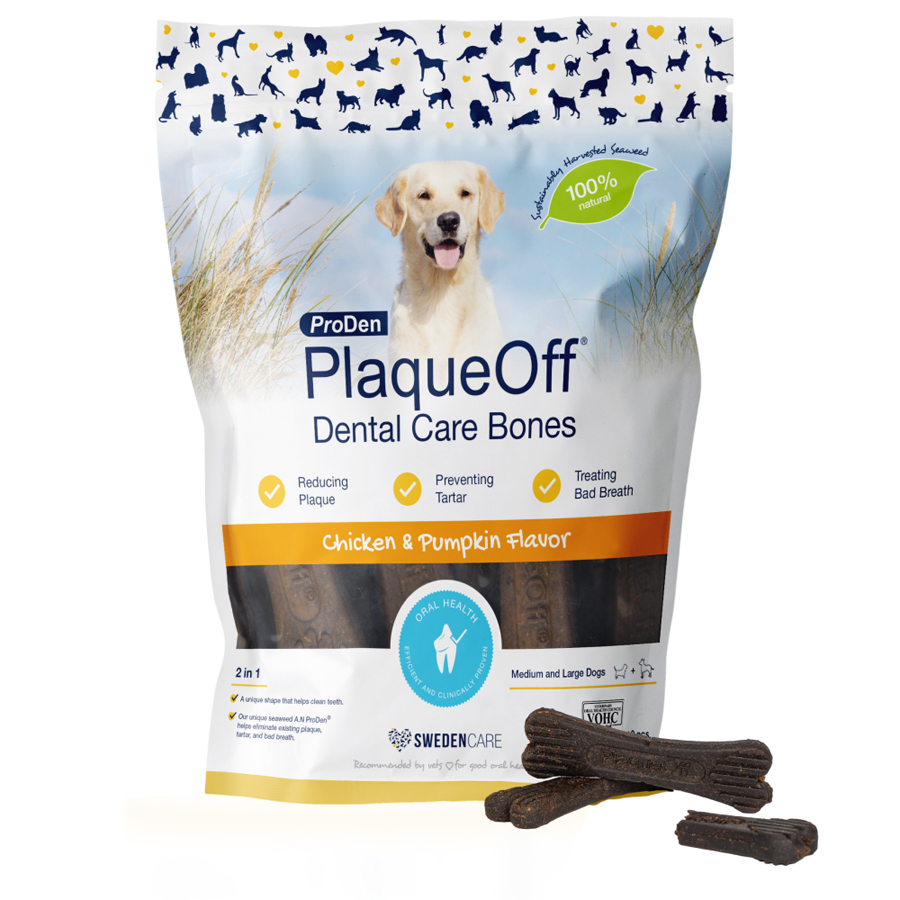 ProDen PlaqueOff Dental Bones for Dogs Chicken & Pumpkin