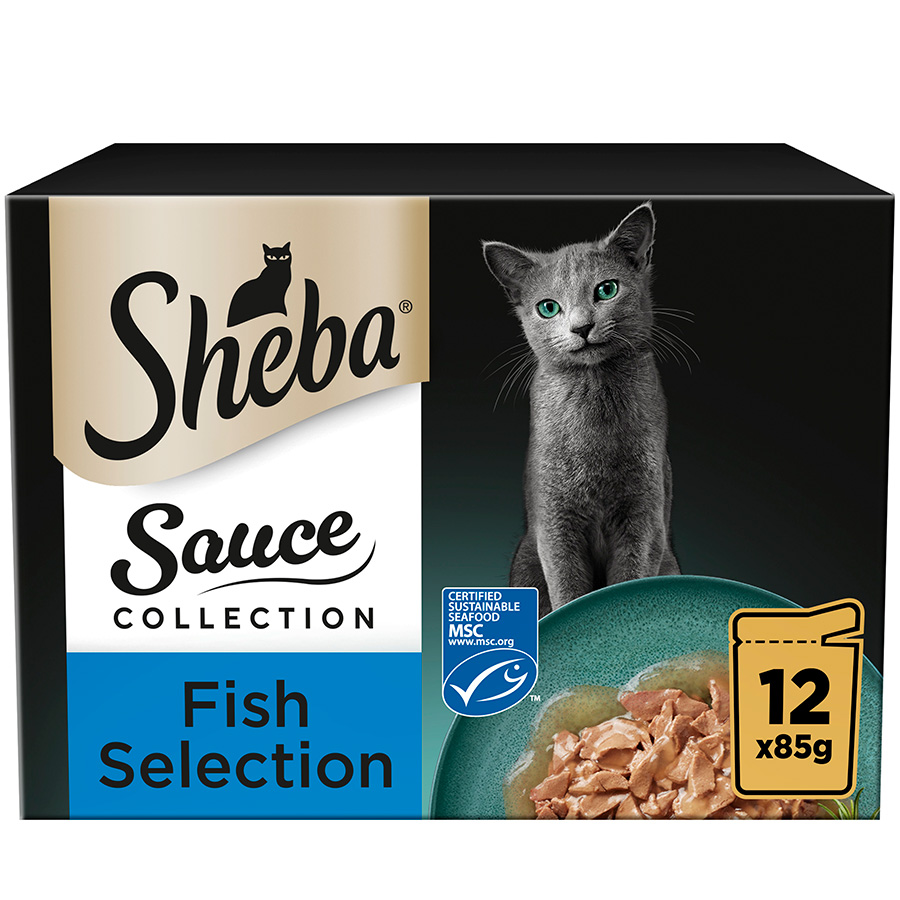 Sheba Sauce Collection Wet Adult Cat Food Fish