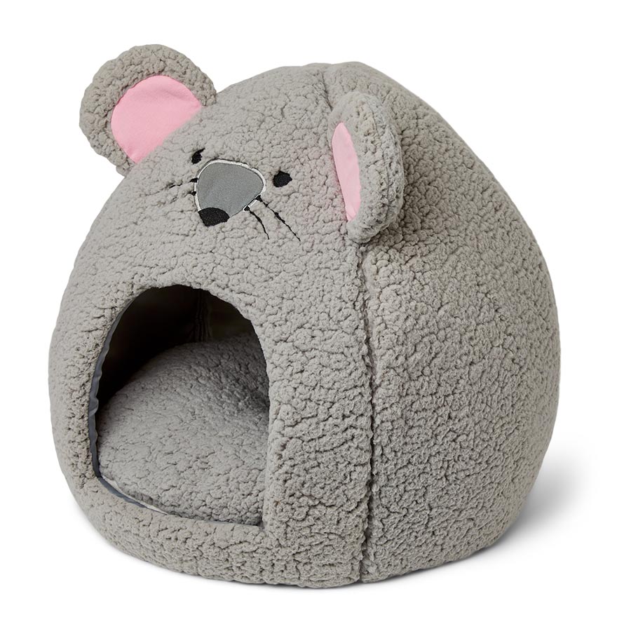 Pets at Home Novelty Mouse Igloo Cat Bed Grey | Pets