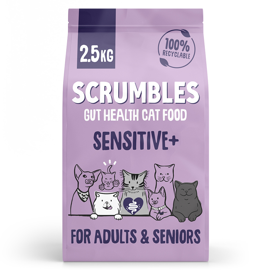 Scrumbles Sensitive+ Dry Adult & Senior Cat Food