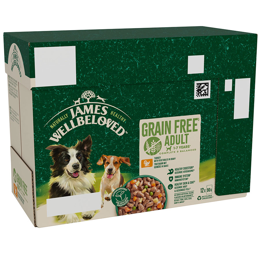 James Wellbeloved Grain Free Adult Wet Dog Food Turkey Pets