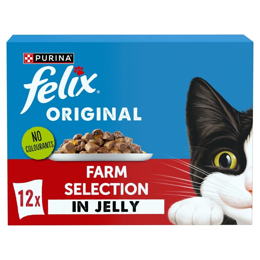 Felix Original Adult Wet Cat Food Farm Selection in Jelly