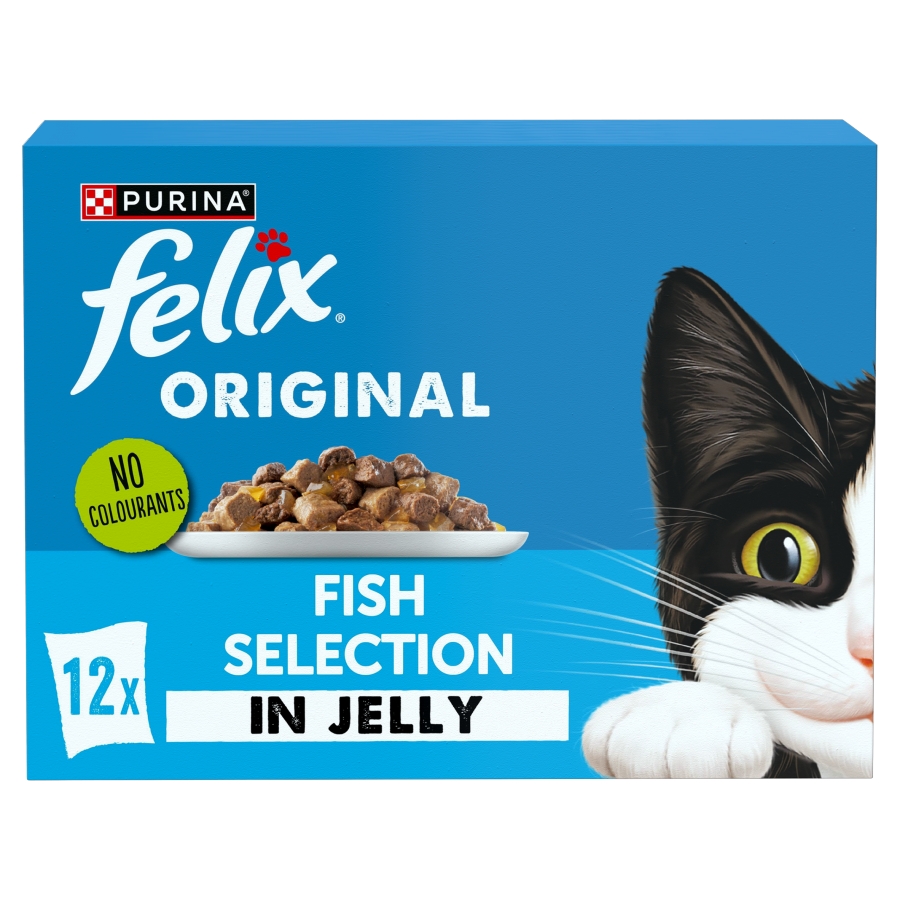 Felix Original Adult Wet Cat Food Fish Selection in Jelly