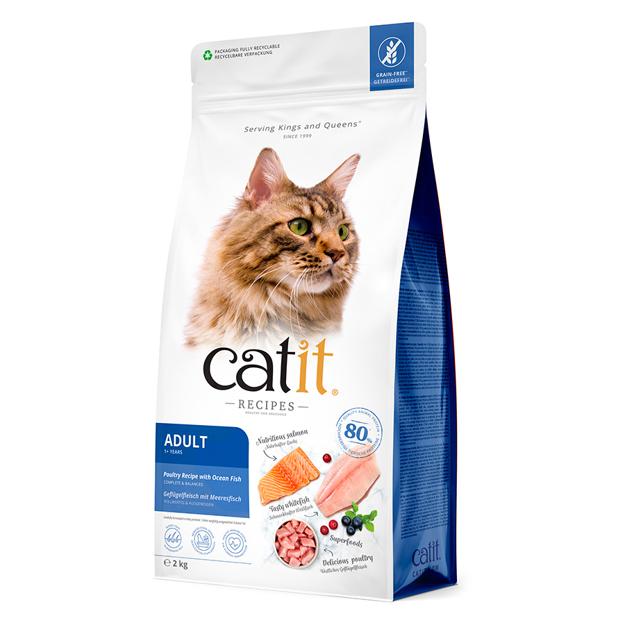 Catit Recipes Dry Adult Cat Food Poultry with Ocean Fish