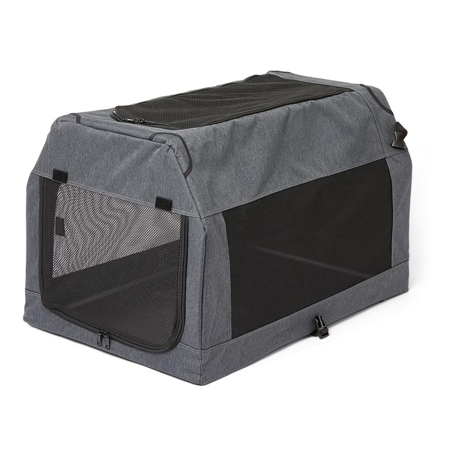 Pets at Home Soft Sided Folding Dog Crate Grey Pets