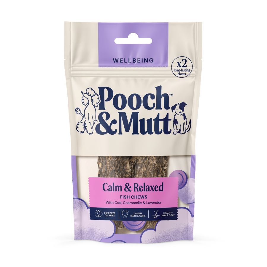 Pooch & Mutt Cod & Chamomile Calming Fish Hide Chews Dog Treats