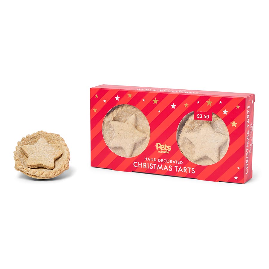 Pets at Home Christmas Hand Decorated Tarts Dog Treats