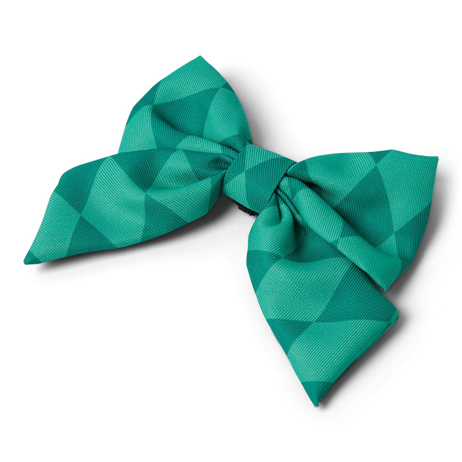 Pets at Home Christmas Oversized Harlequin Dog Bowtie Green Pets