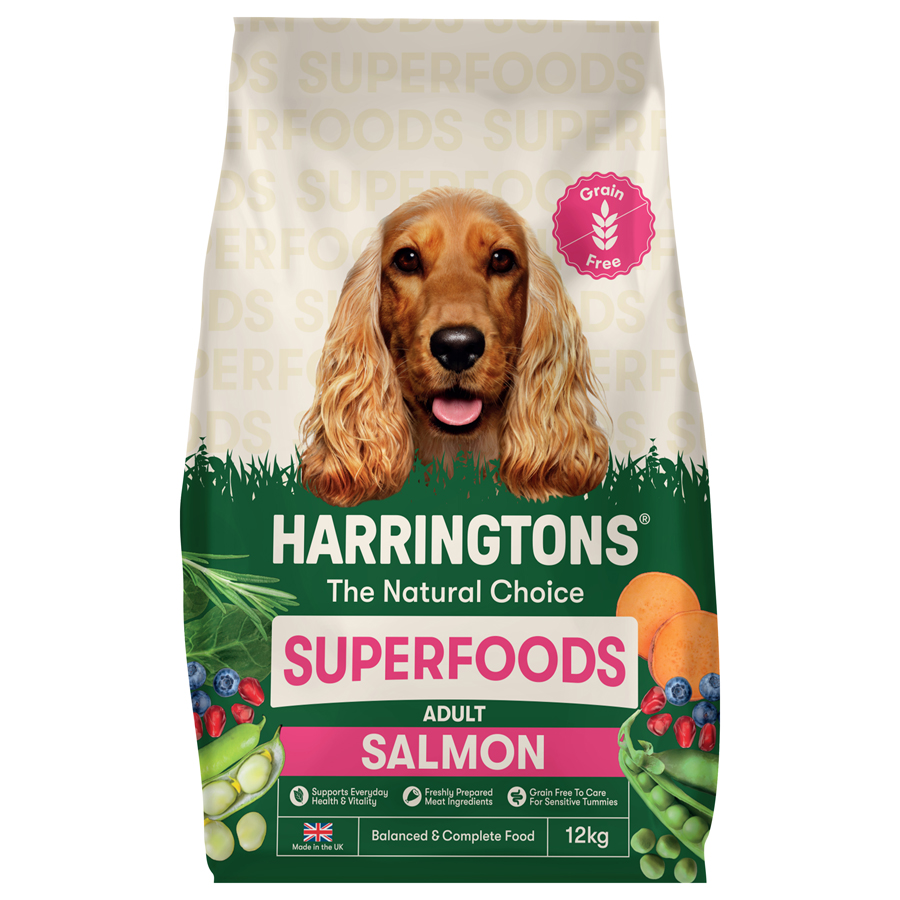 Harringtons Superfoods Grain Free Adult Dry Dog Food Salmon & Sweet Potato
