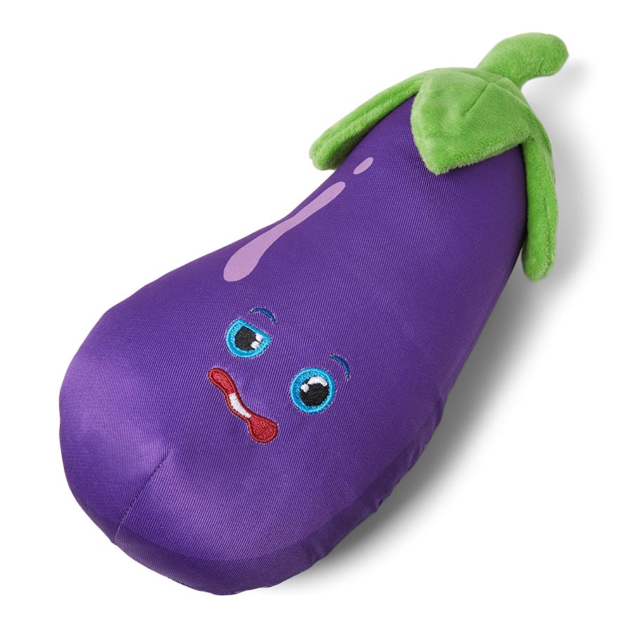 Pets at Home Confused Eggplant Squeak & Crinkle Dog Toy