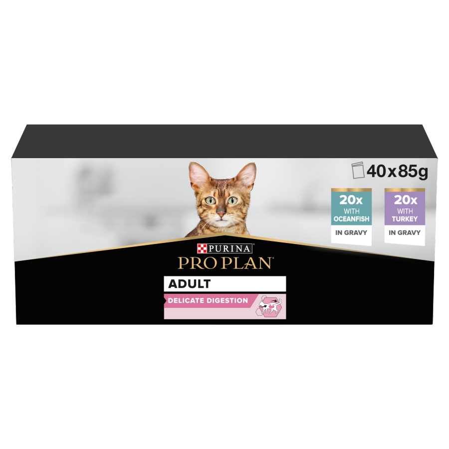 Pro Plan Delicate Digestion Wet Cat Food Mixed Variety in Gravy