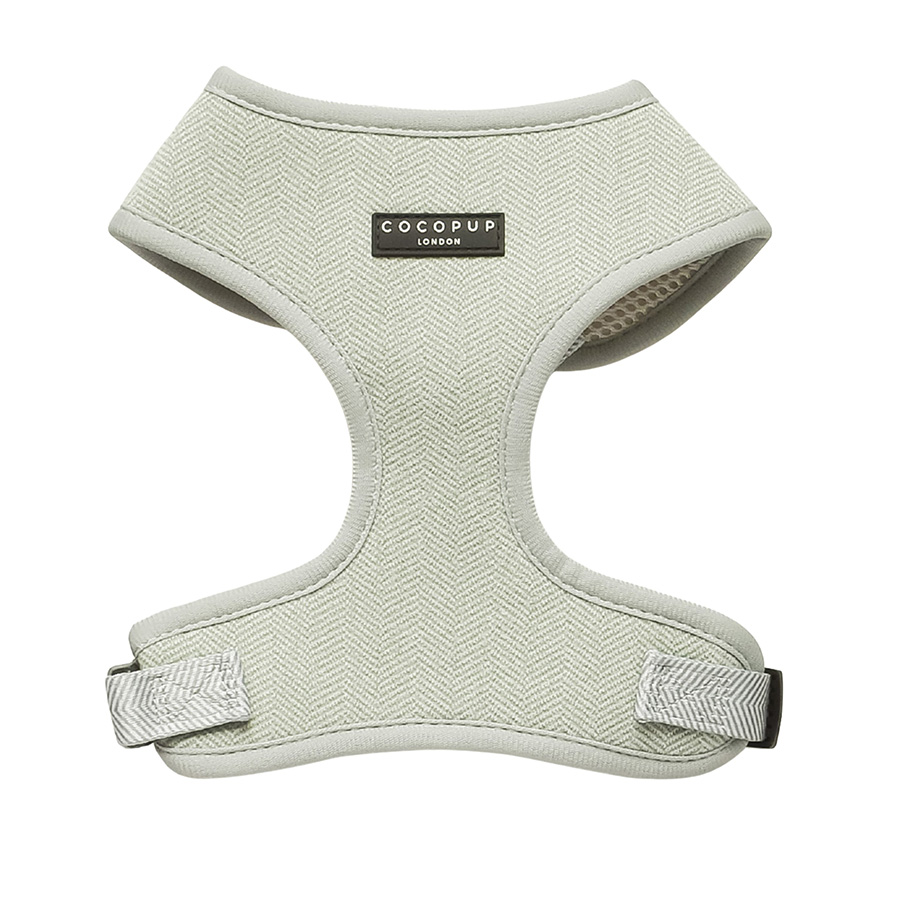 Cocopup Sage Tweed Dog Harness Green Small