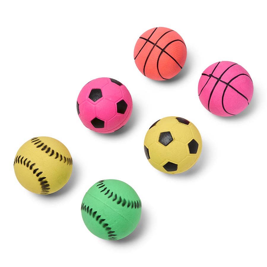 Pets at Home Sponge Ball Dog Toy x6