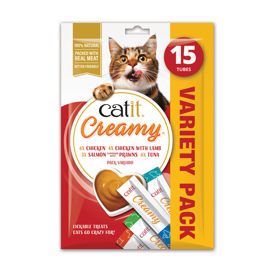 Catit Creamy Lickable Cat Treats Variety Bulk Pack