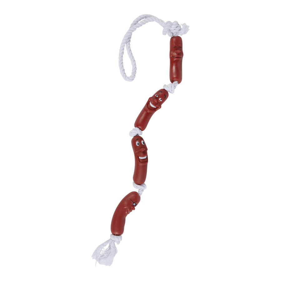 Pets at Home Vinyl Sausage Rope Dog Toy