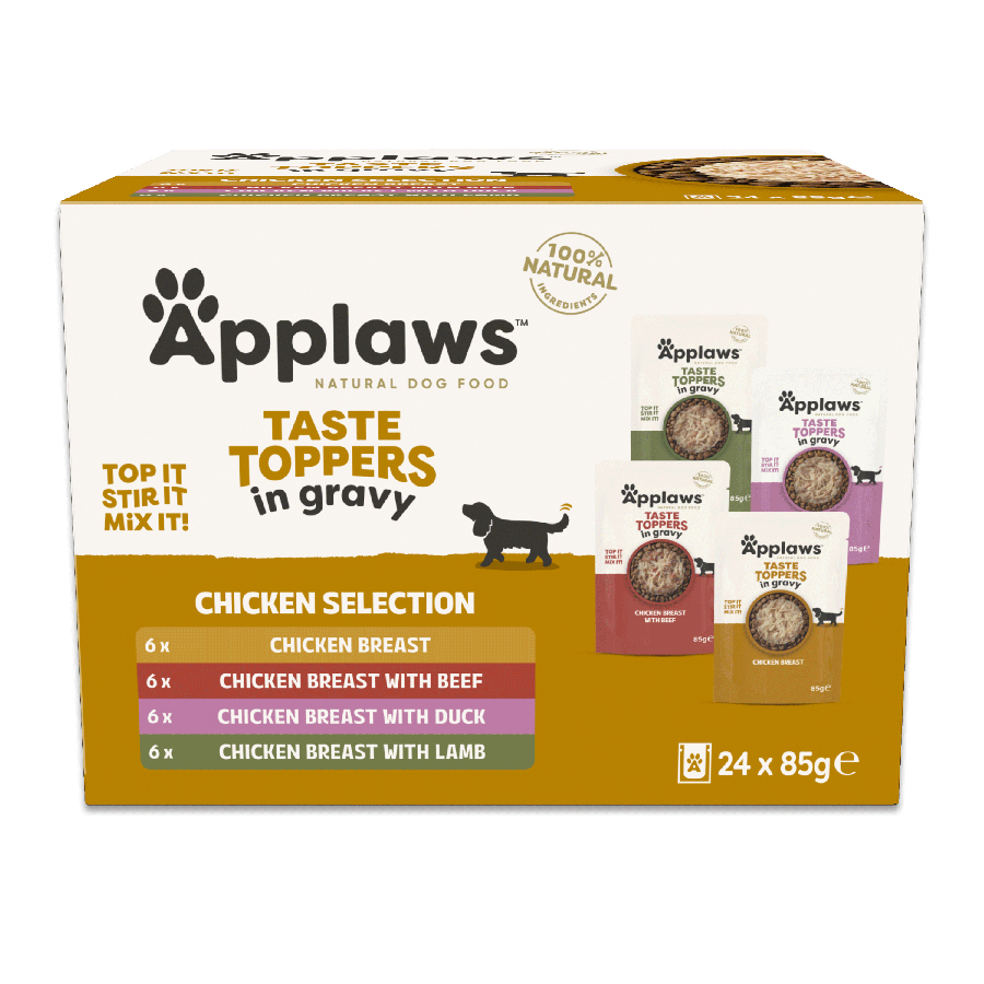 Applaws Taste Toppers Natural Adult Wet Dog Food Chicken Selection in Broth