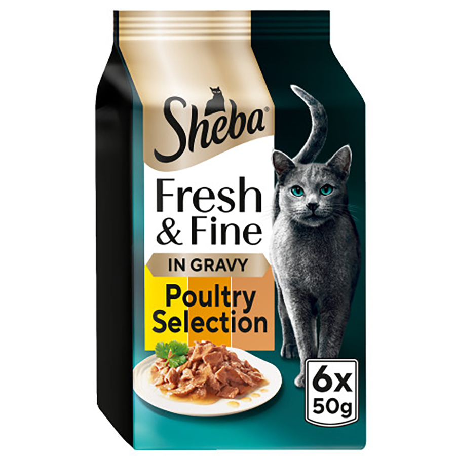 Sheba Fresh & Fine Adult Wet Cat Food Chicken & Turkey In Gravy