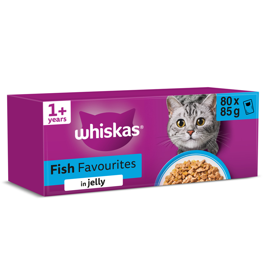 Whiskas 1+ Adult Wet Cat Food Fish Selection