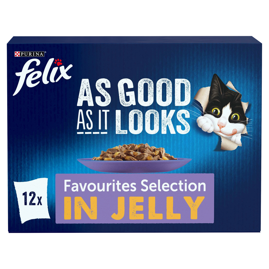 Felix As Good As it Looks Adult Wet Cat Food Favourites In Jelly