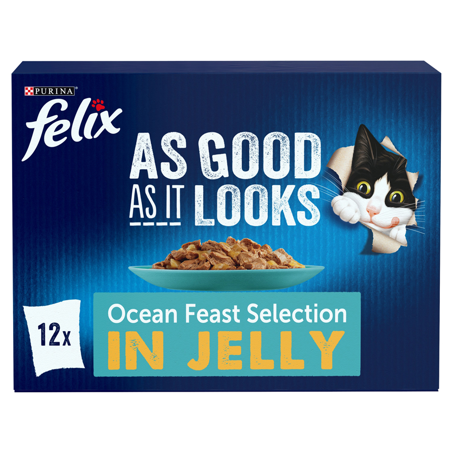 Felix As Good As it Looks Adult Wet Cat Food Ocean Feasts In Jelly