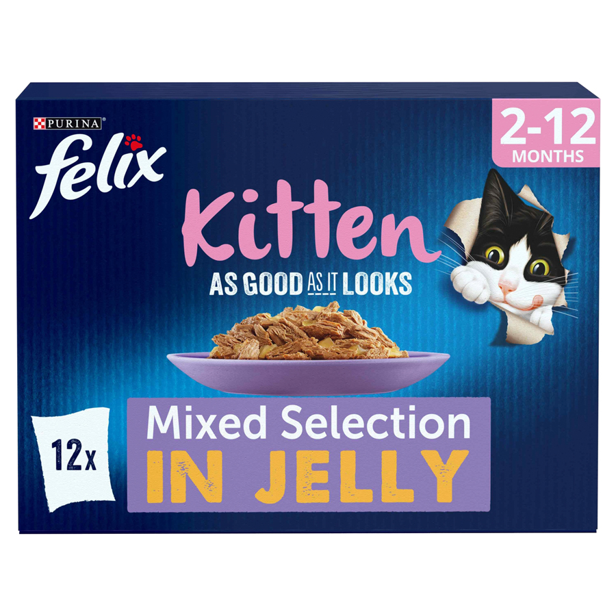 Felix As Good As it Looks Kitten Wet Food Mixed Selection in Jelly