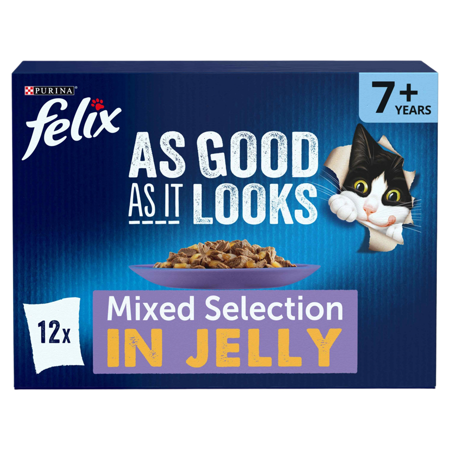 Felix As Good As it Looks Senior Wet Cat Food Mixed In Jelly