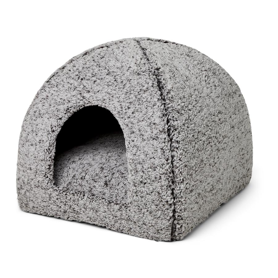 Pets at Home Marl Igloo Cat Bed Grey