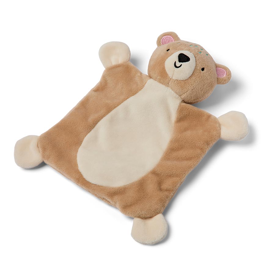Just for Puppy Bertie Bear Squeak & Crinkle Flattie Dog Toy