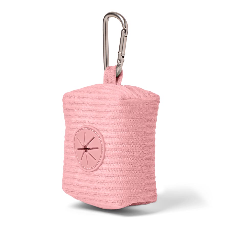 Just for Puppy Corduroy Poop Bag Holder Pink