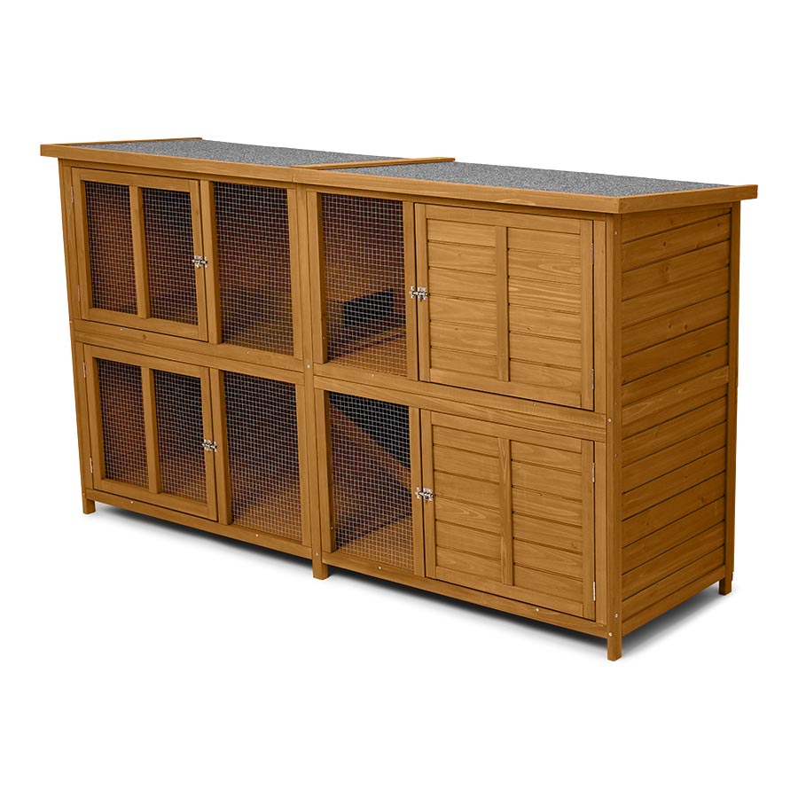 Pets At Home 2 Storey Wooden Rabbit Hutch