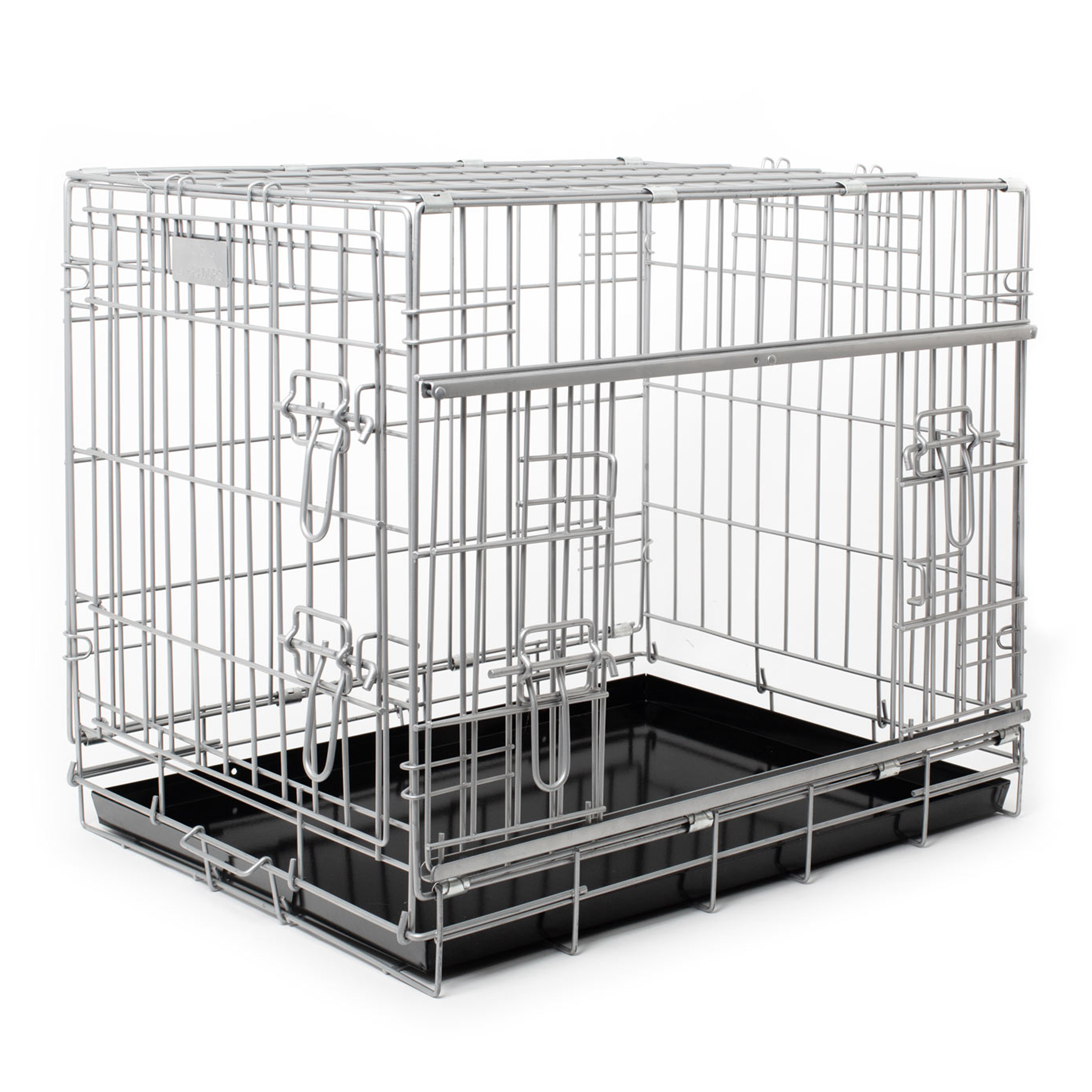 Lords & Labradors Heavy Duty Sliding Door Dog Crate Silver Medium
