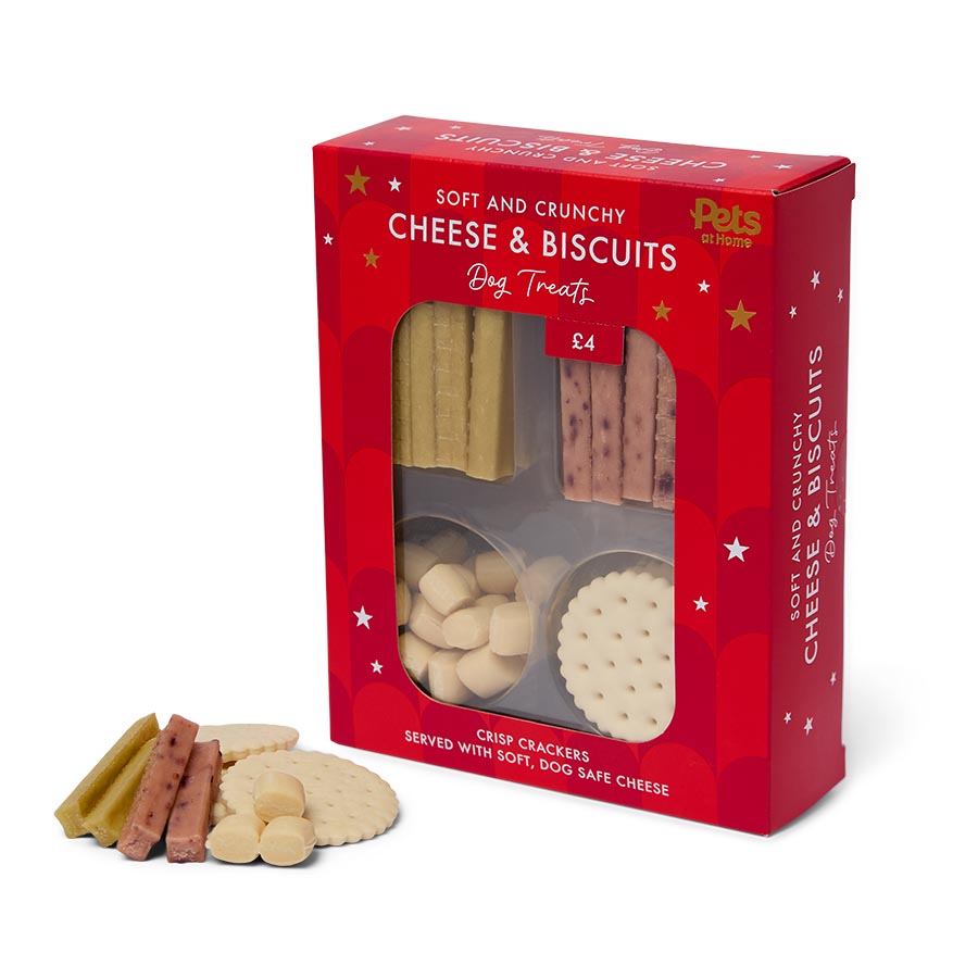 Pets at Home Christmas Soft & Crunchy Cheese & Biscuits Dog Treats
