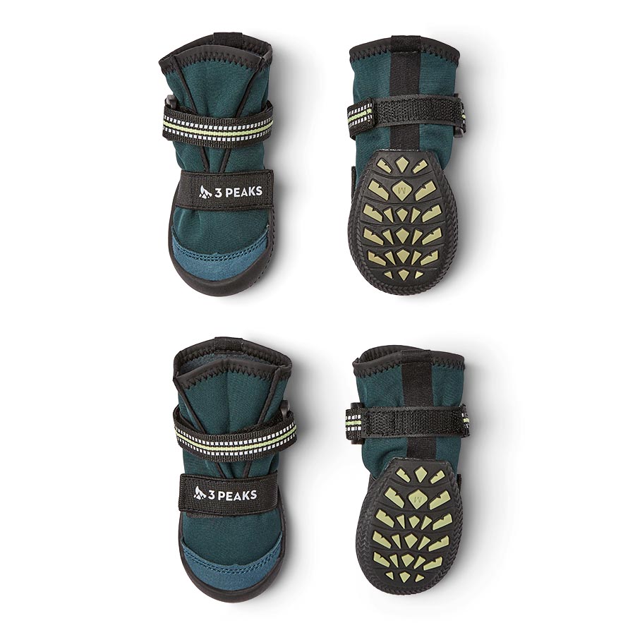 3 Peaks All Terrain Bootie Set of 4 Rubber Sole for Dogs Blue
