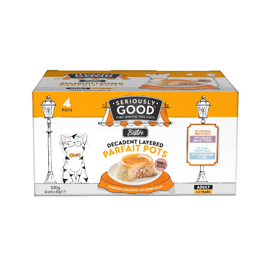 Seriously Good Chicken & Tuna Broth in Jelly Parfait Pots Adult Wet Cat Food