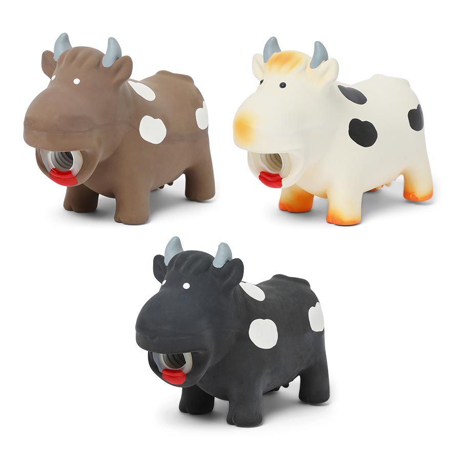 Pets at Home Latex Cow Squeaky Dog Toy Assorted