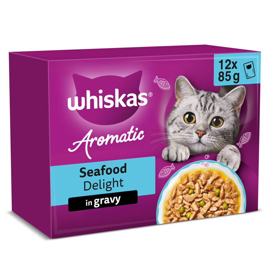 Whiskas Adult 1+ Wet Cat Food Aromatic Seafood