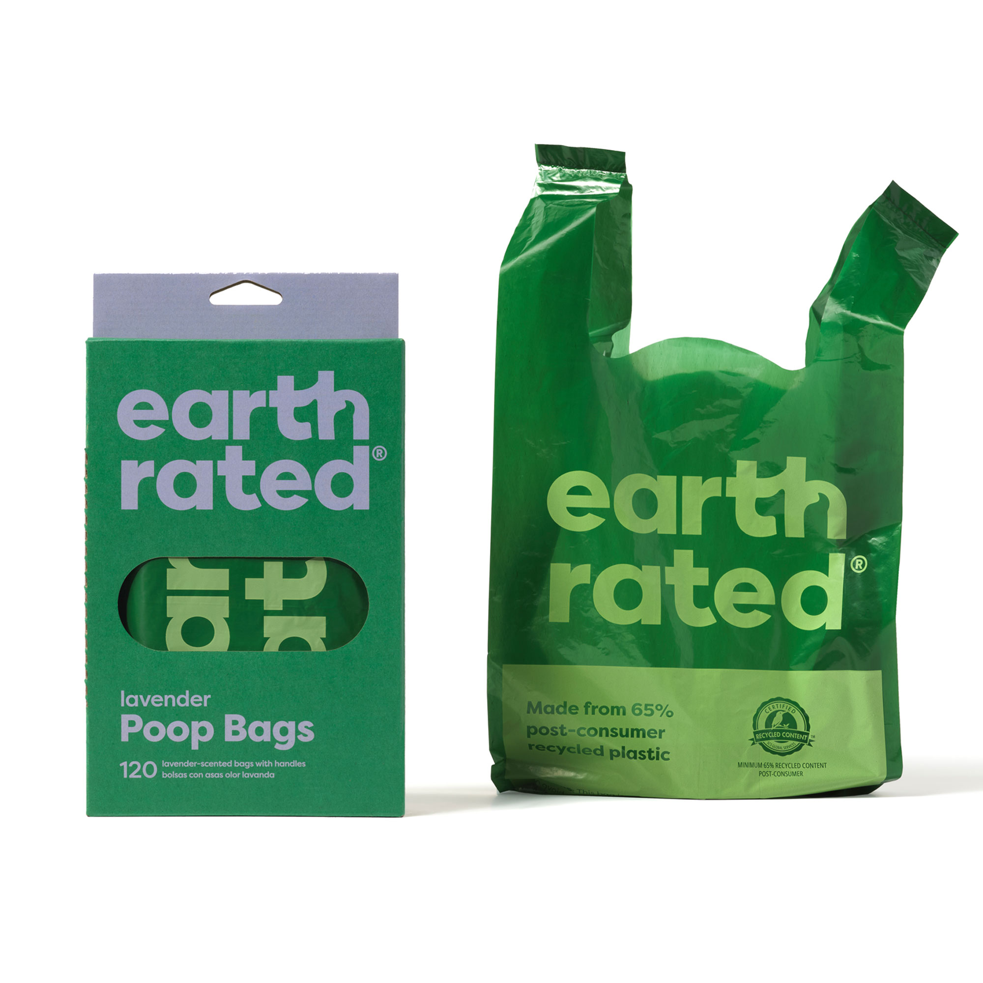 Earth Rated Dog Easy-Tie Handle Bags Lavender
