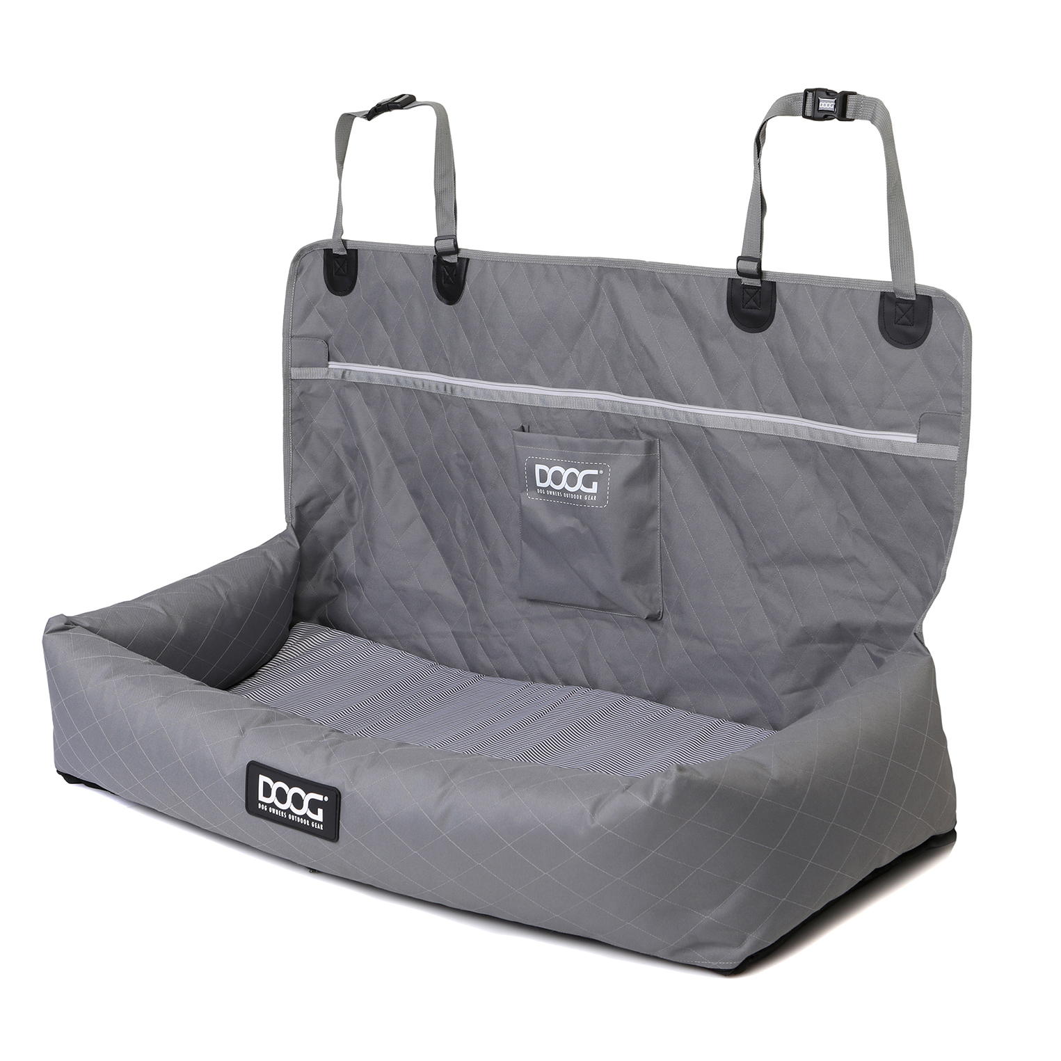 DOOG Car Seat for Dogs Grey Large