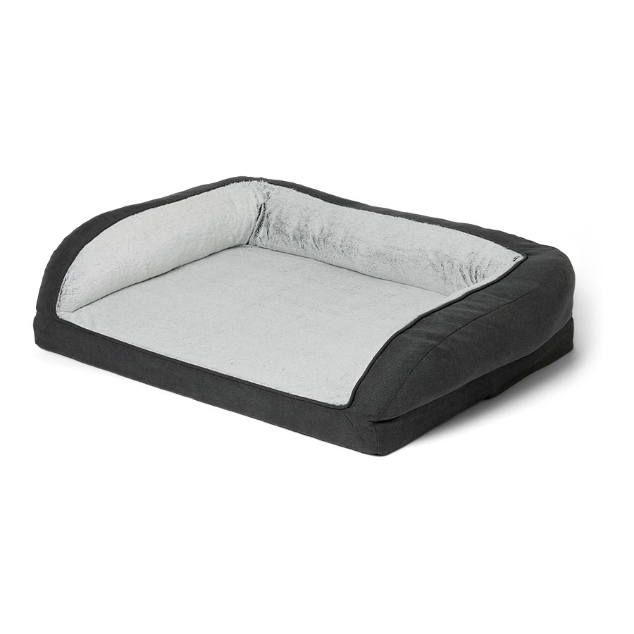 Noble Chenille Bolstered Dog Bed Grey, X Large