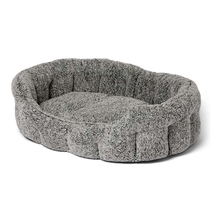 Pets at Home Explorer Scalloped Dog Bed Grey,
