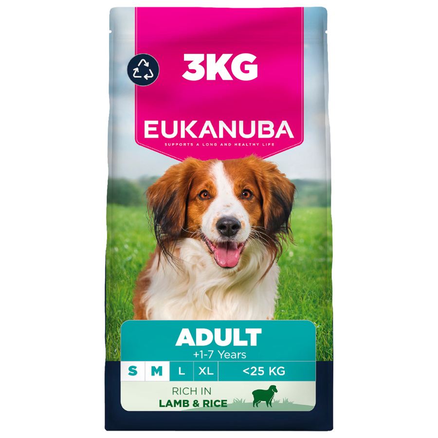 Eukanuba Small & Medium Adult Dry Dog Food Lamb & Rice