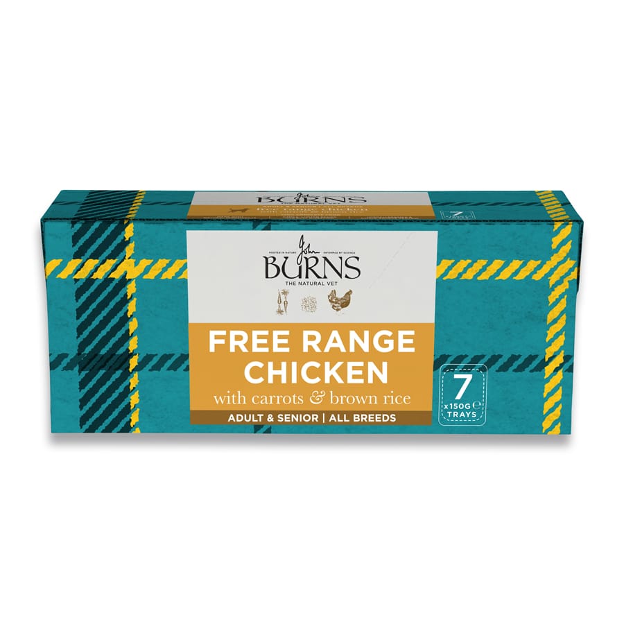 Burns Wet Dog Food Chicken With Carrots And Brown Rice 7 X 150G