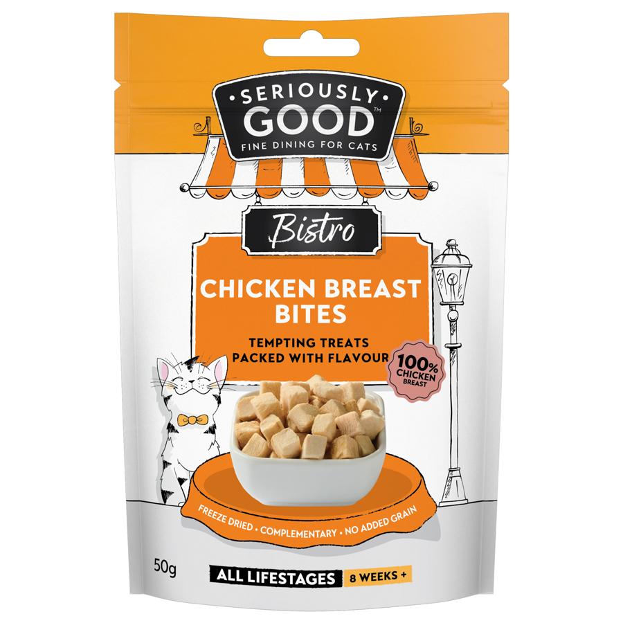 Seriously Good Chicken Breast Bites Cat Treats