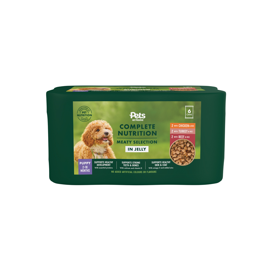 Pets at Home Complete Nutrition Puppy Meaty Selection in Jelly Wet Dog Food