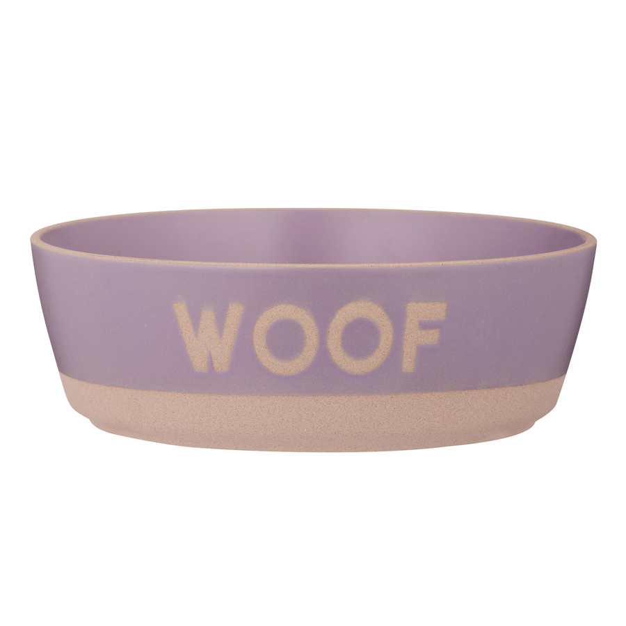 Mason Cash Woof Dog Bowl Purple