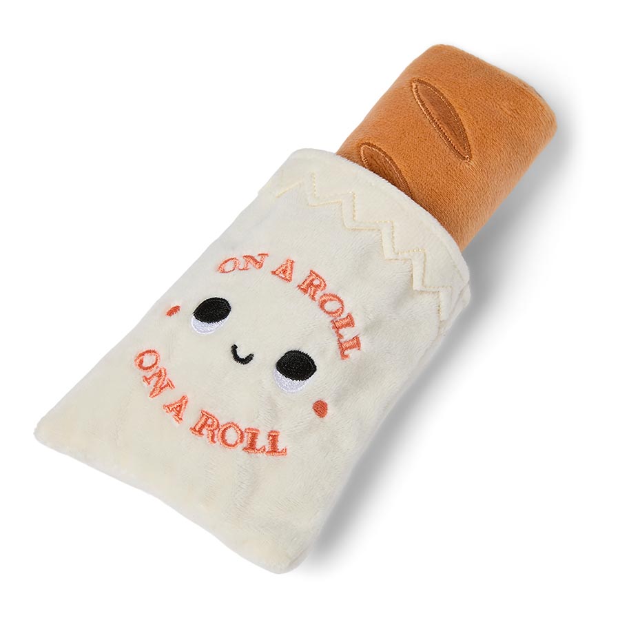 Pets at Home Sunny Days Sausage Roll Treat Hider Squeaky & Crinkly Dog Toy